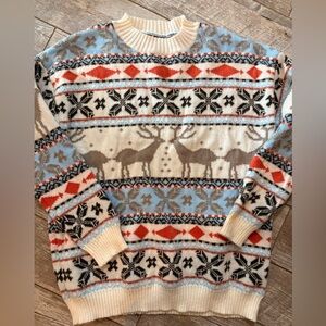 Festive Reindeer Pattern Sweater
